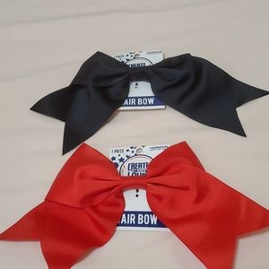 NWT. Black and Red Girl's Hair Bows